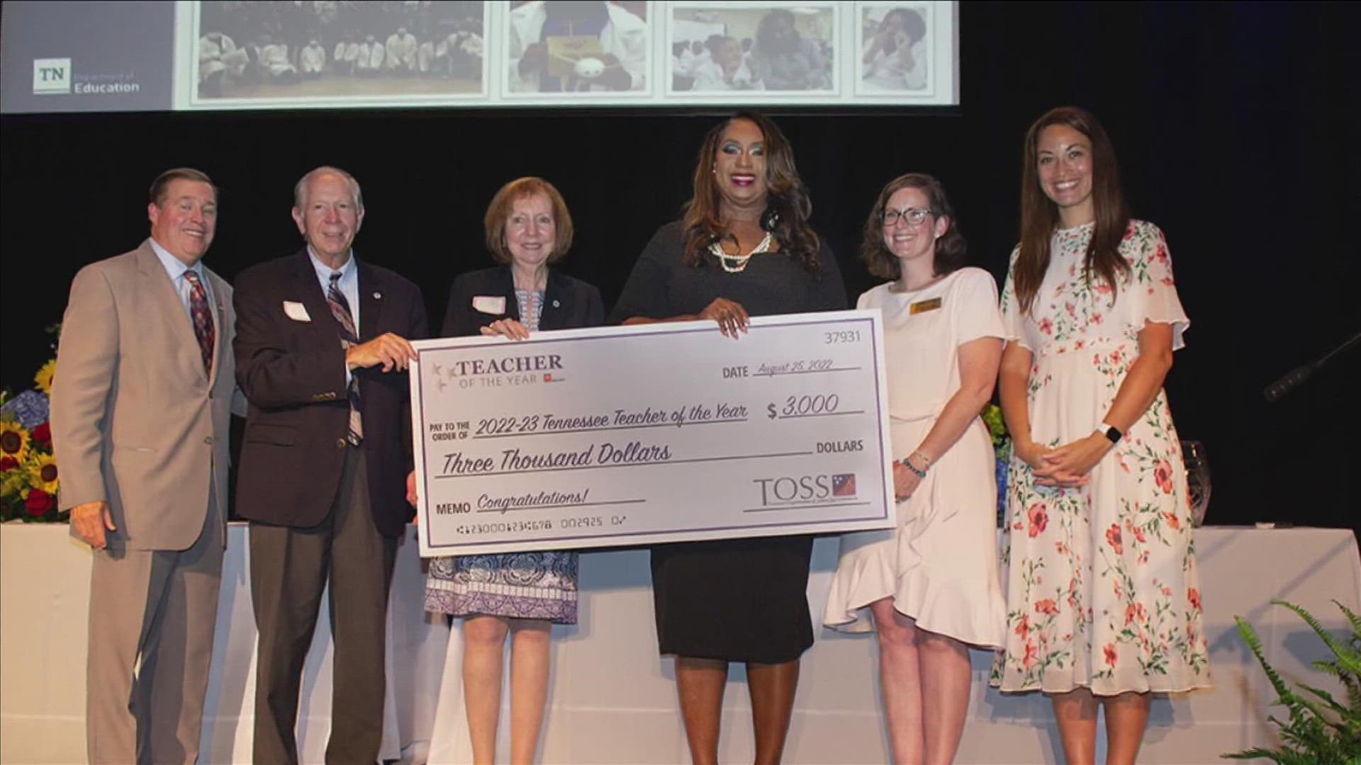 Dr. Melissa Collins, a second-grade teacher at John P. Freeman Optional School, is the recipient of this year's top teaching honor.