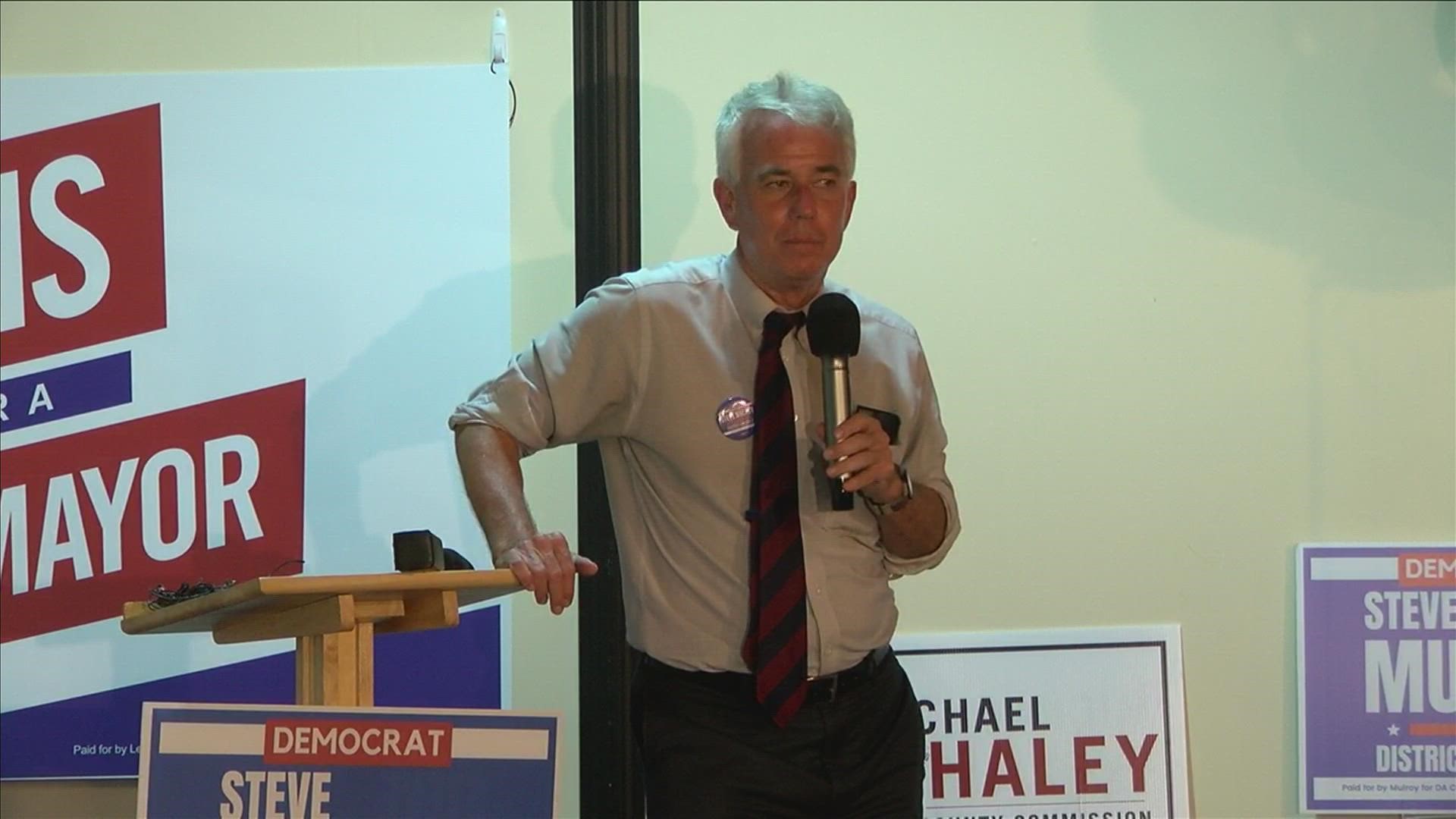 Democratic candidate Steve Mulroy declared victory Thursday in the Shelby County General Election. He's running against incumbent Amy Weirich for D.A.