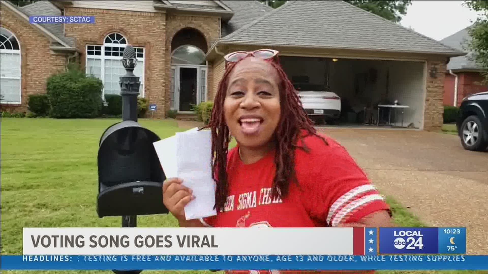 The Shelby County chapter of Delta Sigma Theta wrote a song about putting in your vote.