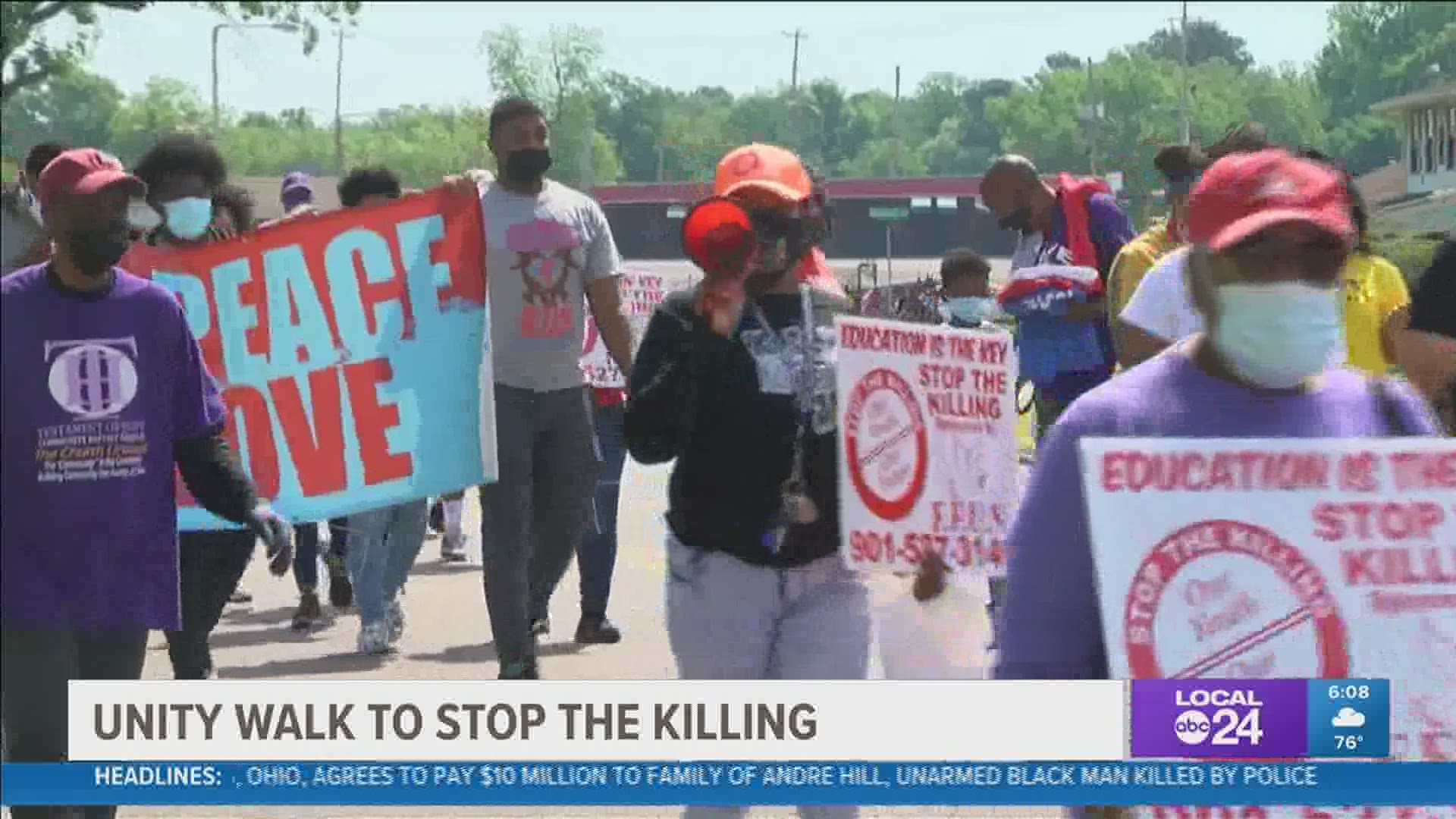 People fed up with violence took the streets of Frayser in a unity walk Saturday morning