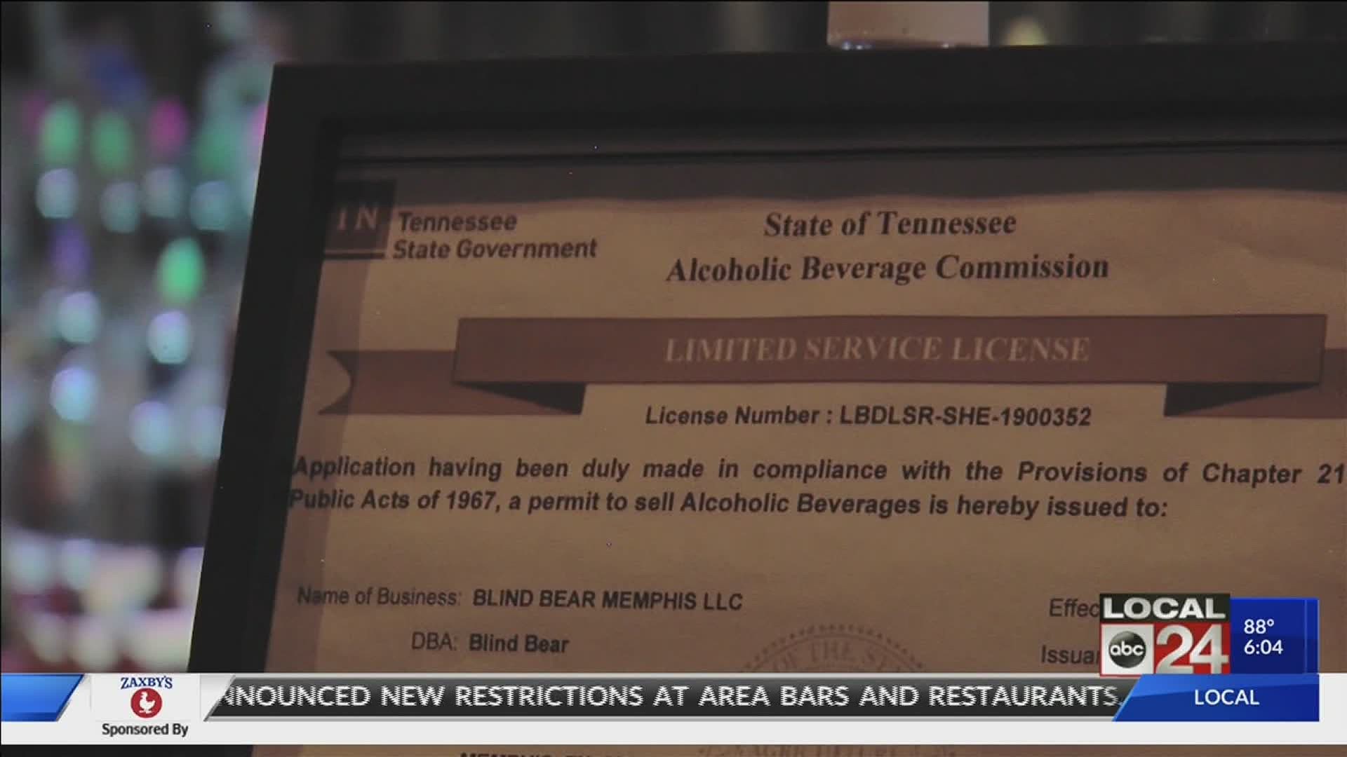 Beale Street bars are exempt and can remain open, but many others must shut down under the latest directive.