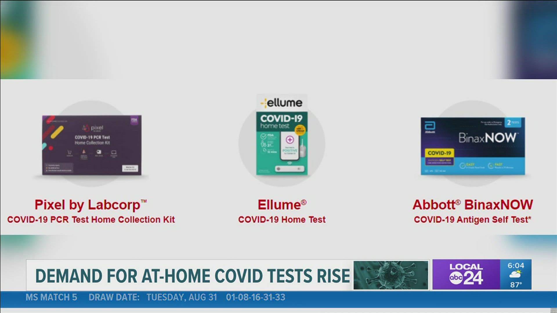 At-home test kits can let you know in a matter of minutes if you have COVID- 19. They can be bought online or from drugstores.