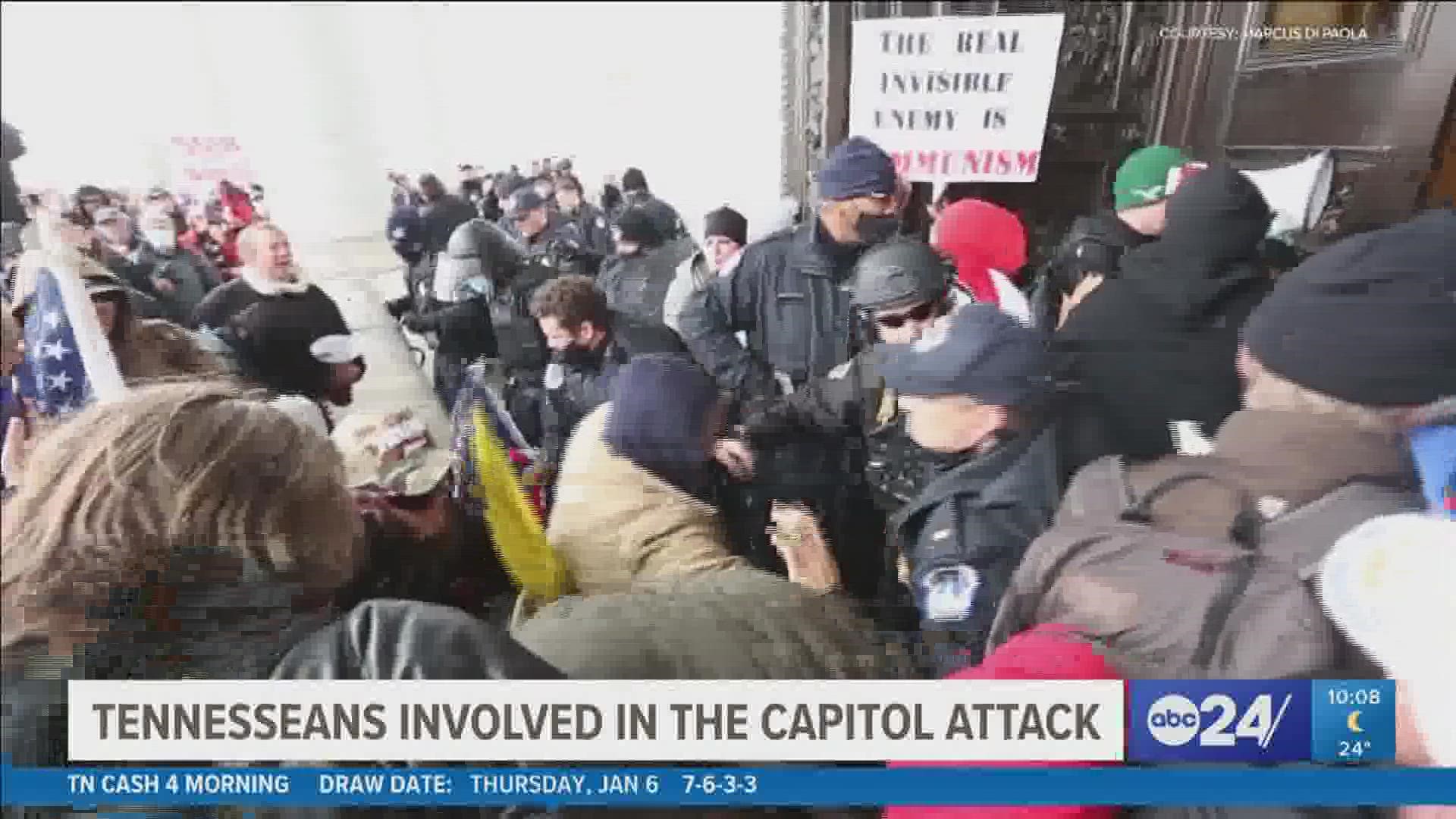 At least 22 people with Tennessee connections were arrested for storming the Capitol. Most were from Middle Tennessee.