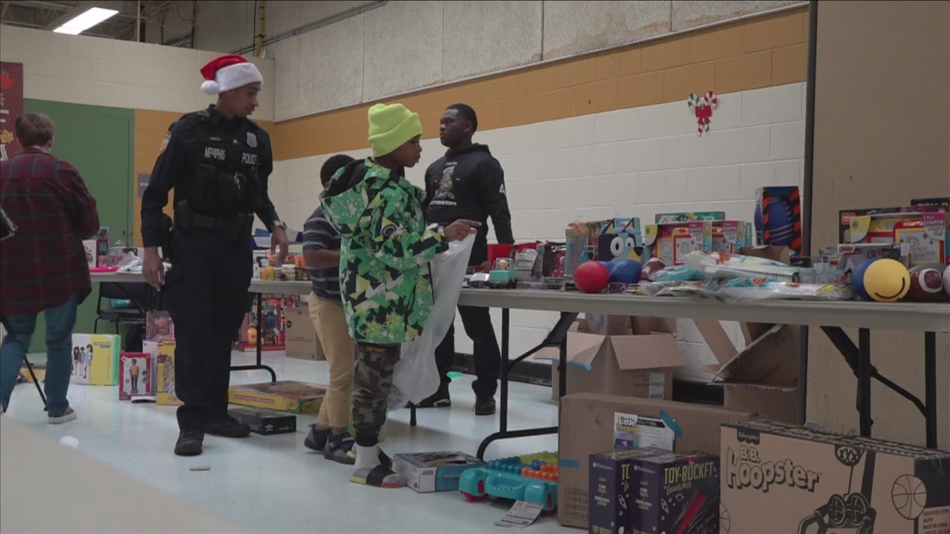 Toys went to kids from underprivileged communities at the Tillman station's giveaway Dec. 17, 2022.