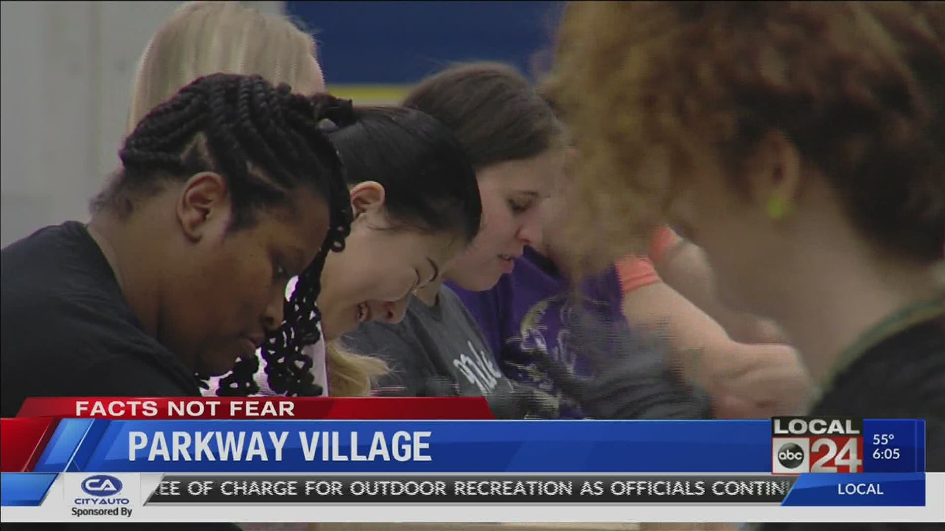 volunteers spent their day packing 500 food boxes expected to ship out next week