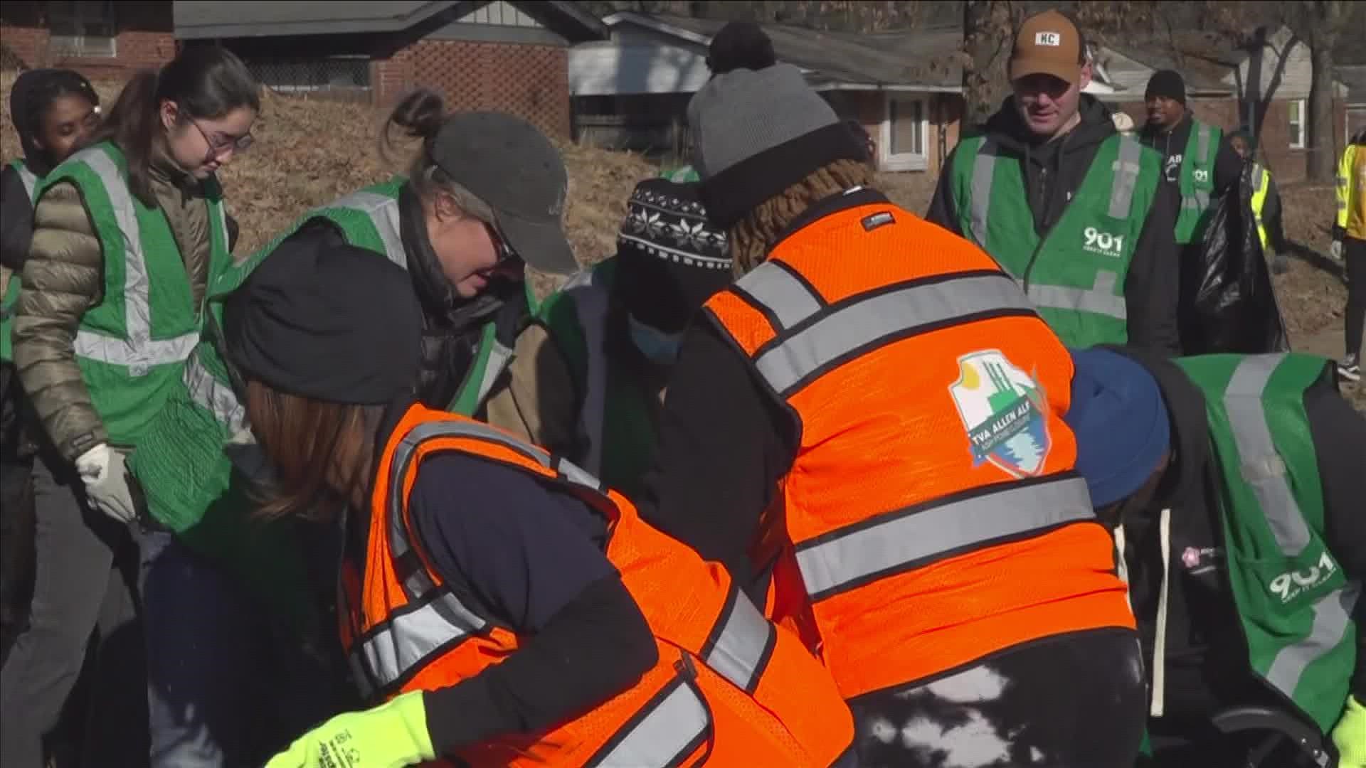 Project coordinator David Burgess said he loves seeing the community come together. The city of Memphis has spent millions cleaning up illegal dumping, MCB said.