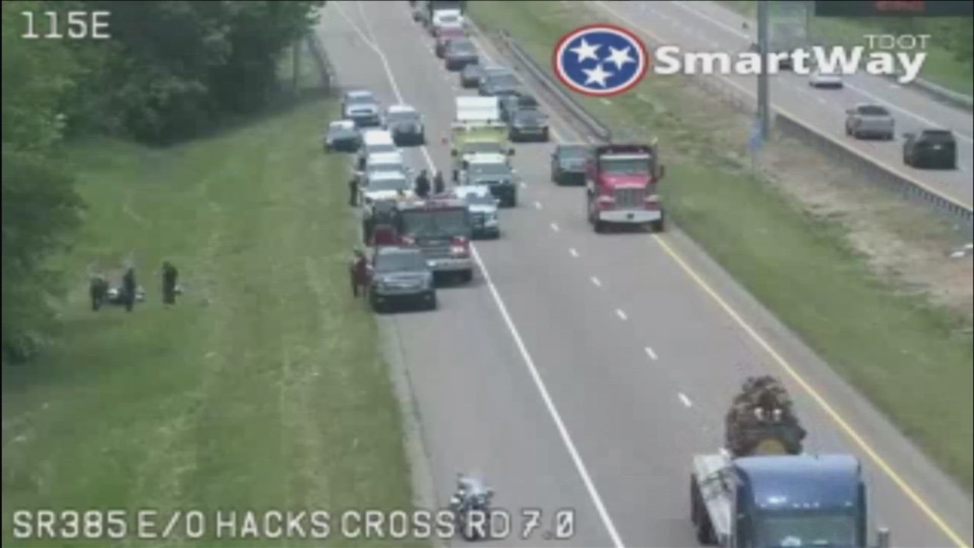 The Shelby County Sheriff’s Office said the crash happened about 12:30 p.m. Thursday along 385 east of Hacks Cross Rd.