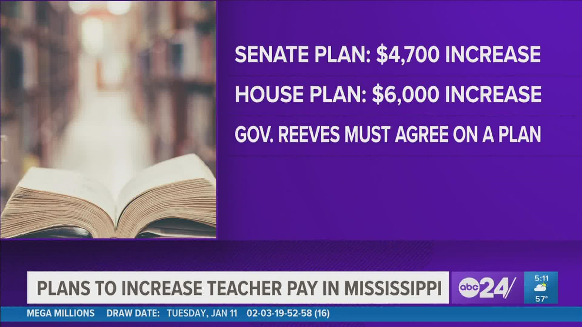Mississippi Senate leaders are proposing a plan to increase teachers' pay an average of $4,700 over two years.
