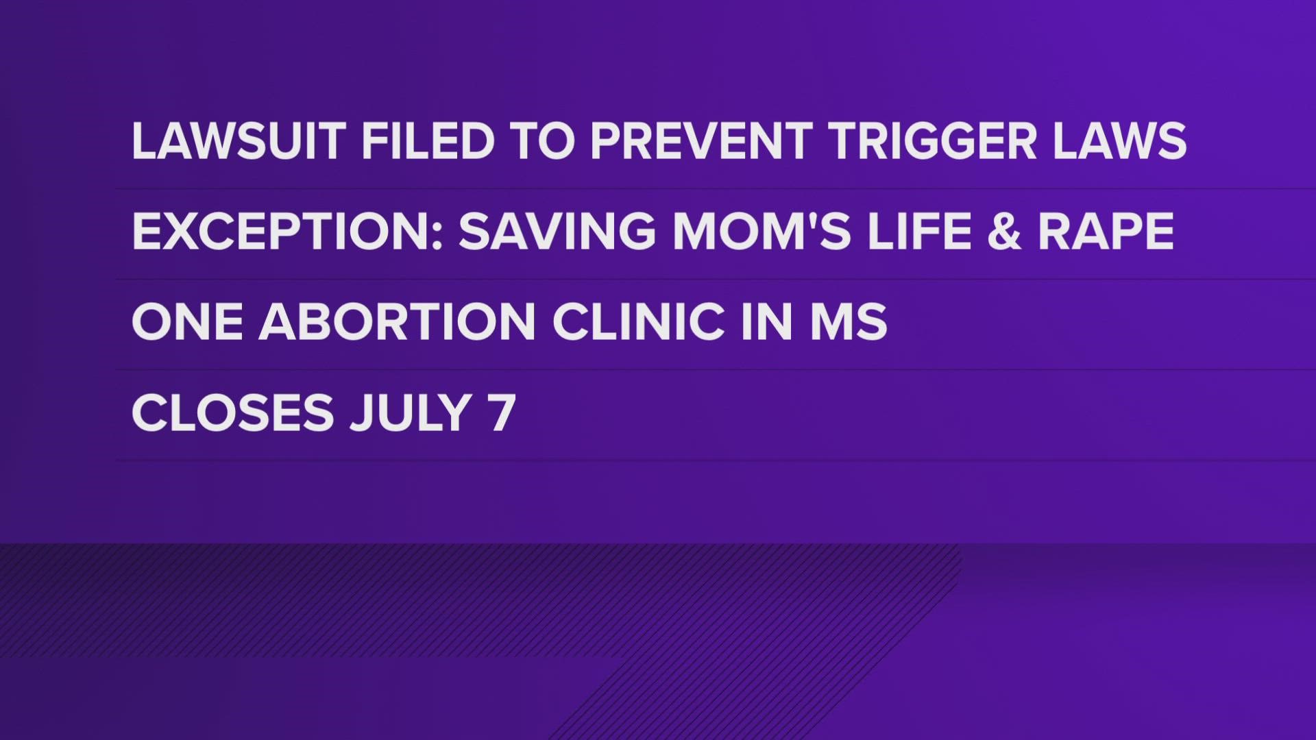 The law says 10 days after the certification, Mississippi will ban most abortions except for pregnancies that endanger the woman's life or caused by reported rapes.