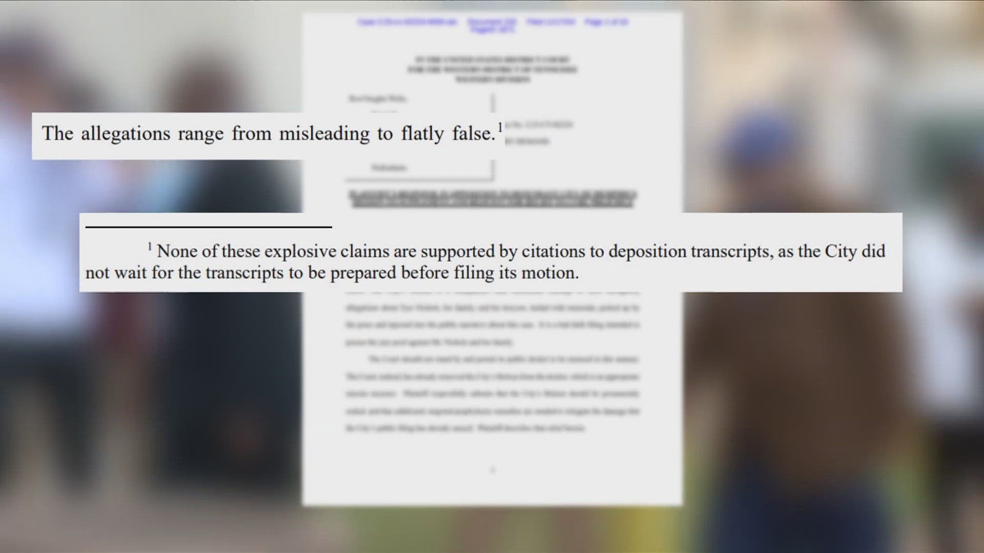 The filing was removed from public court records, Filing: "None of this information, it bears repeating, is relevant to the claims and defenses in this case."