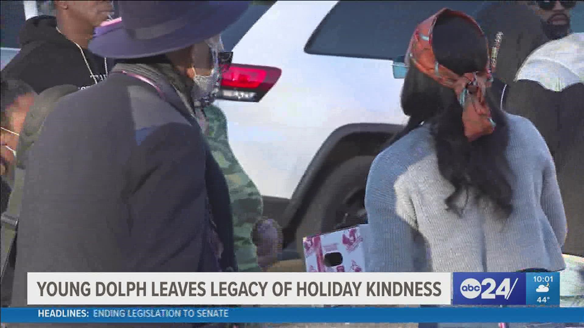 Many of the volunteers and people who benefitted from the turkey giveaway said this act of kindness is giving them the strength to heal following his death.