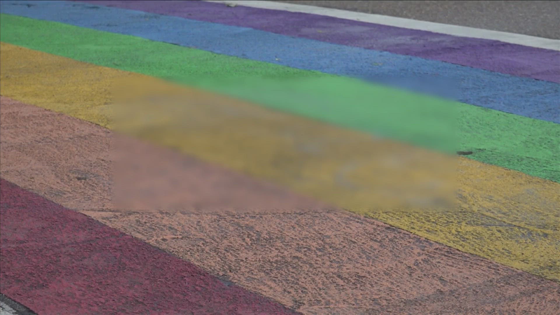 A homophobic slur was found spray-painted on Memphis' Rainbow Crosswalk in Cooper-Young on Saturday.