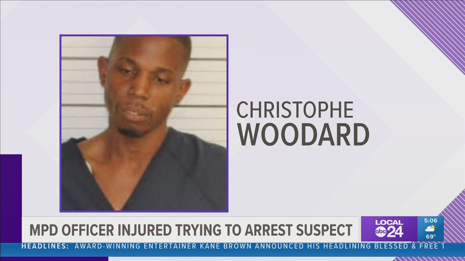 Police said Christophe Woodard was driving erratically in northeast Memphis early Thursday morning when officers responded.