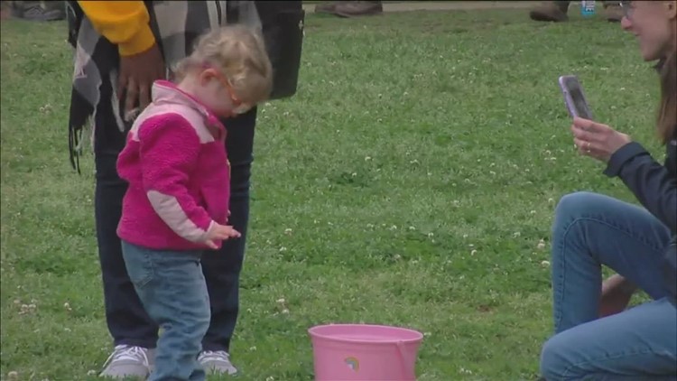 'Beeping' Easter Egg Hunt held for people with visual impairments