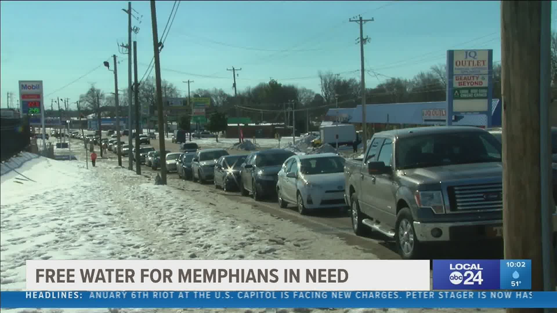 City of Memphis hosts free water distribution