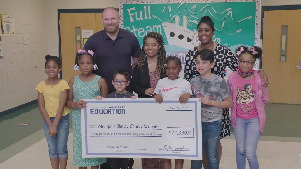Memphis Grizzlies Coach Taylor Jenkins 'assists' local students with donation