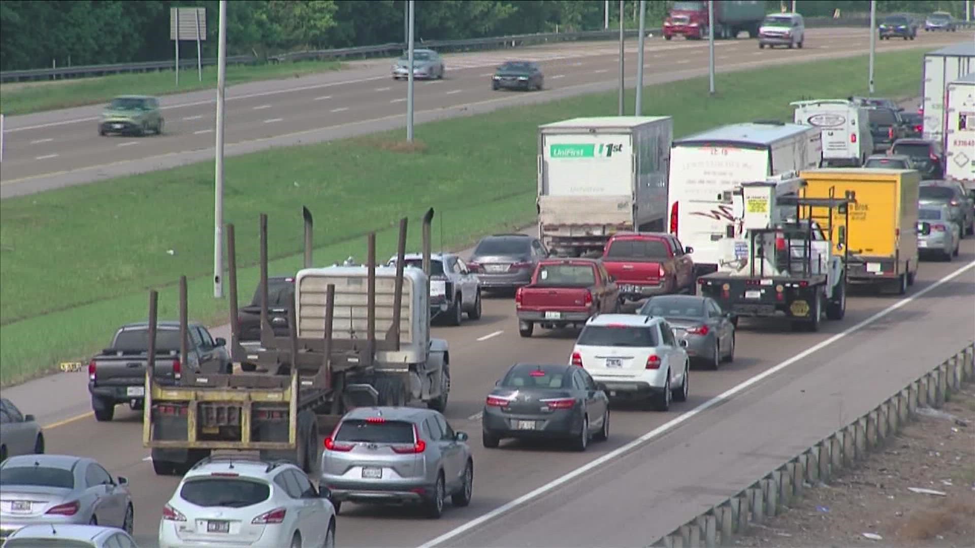 At 9:40 a.m., police said westbound lanes on I-240 have now reopened and traffic is moving through.
