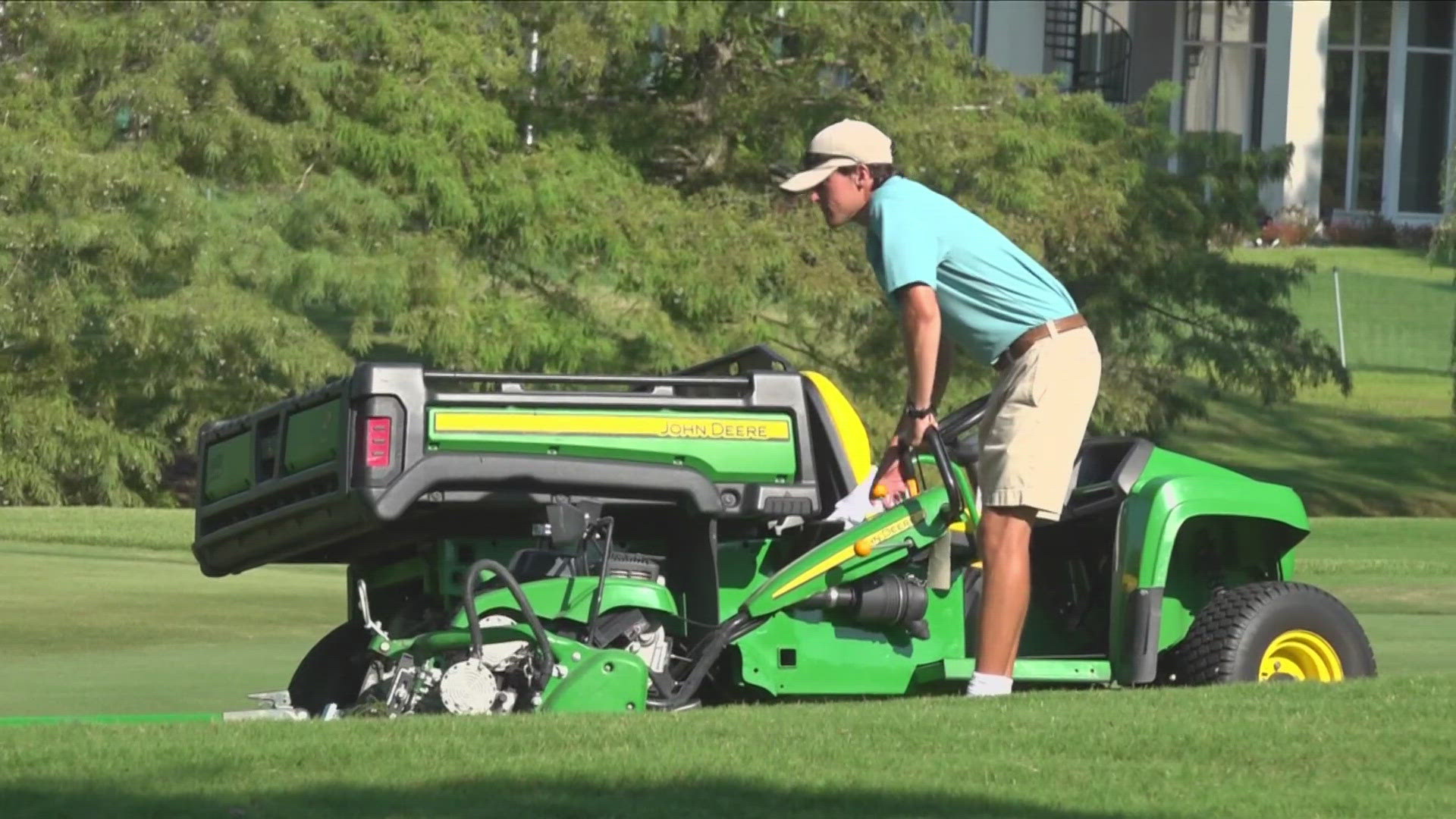 A team of 18 workers and nearly 20 volunteers help clean up the green and get the clubhouse ready for about six weeks.