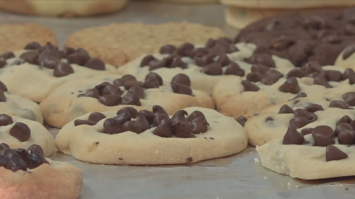 Teen cookie shop owners sharing business skills with peers