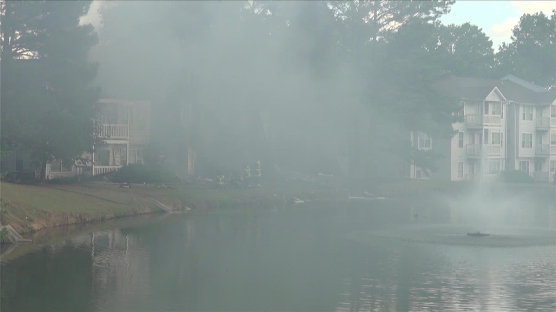 The Memphis Fire Department battled a large fire Friday at a Cordova apartment complex.