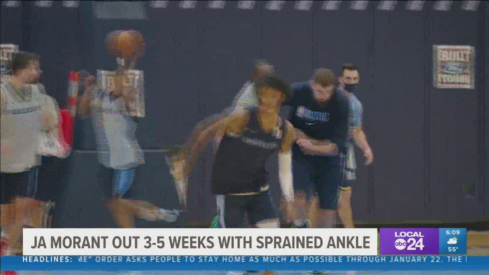 Ja Morant week-to-week with ankle sprain - Memphis Local, Sports