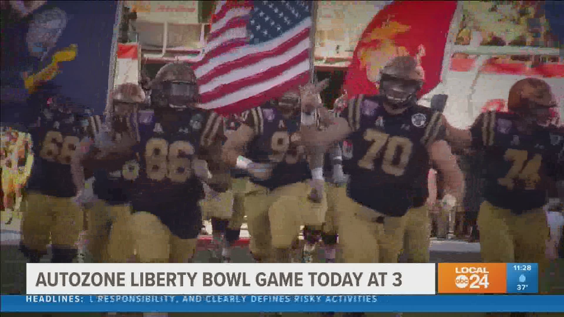 The 62nd annual AutoZone Liberty Bowl will kick off at 3 p.m. on Thursday.