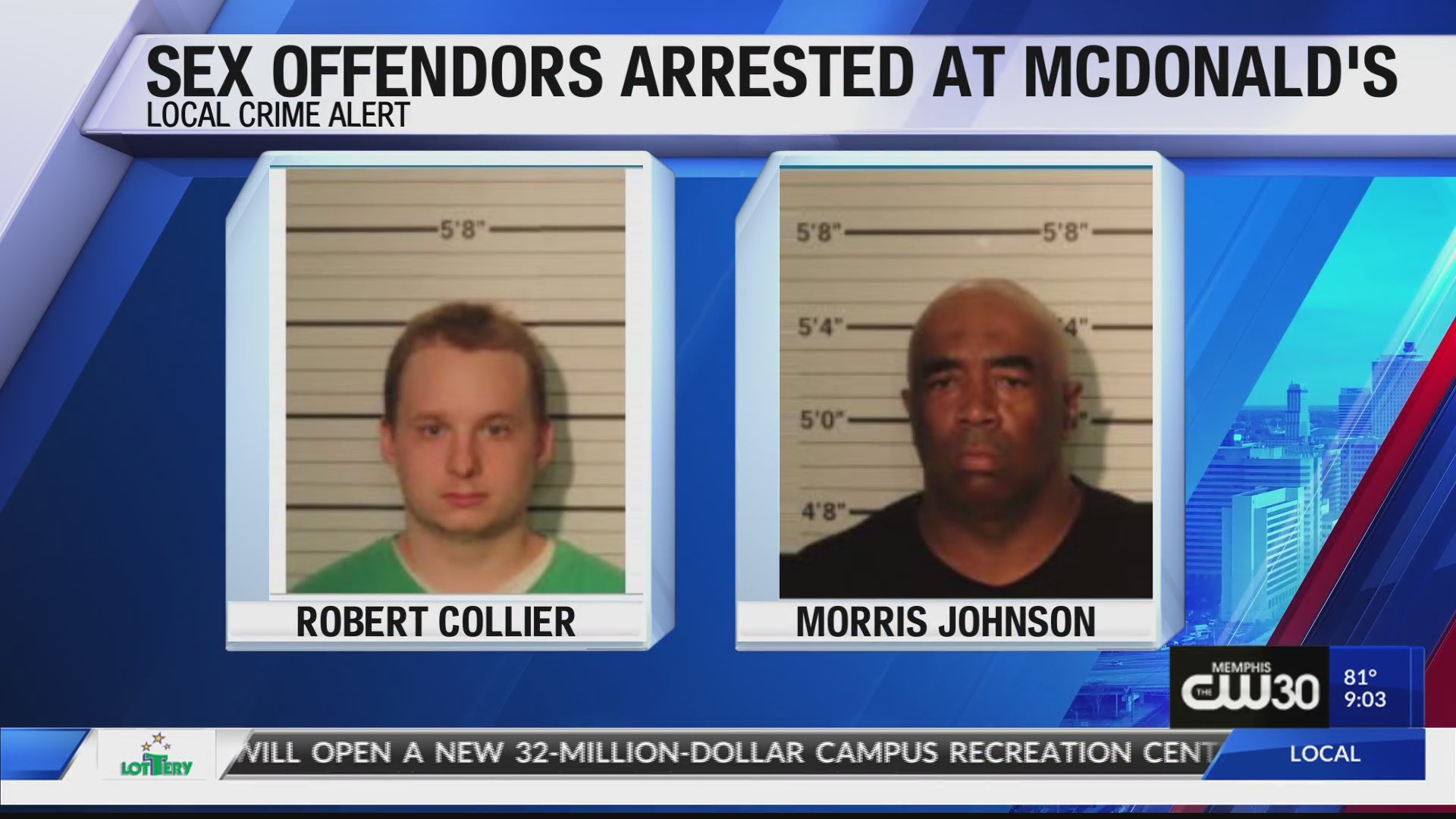 Memphis Police Arrest 2 Sex Offenders At Mcdonalds Near Play Area