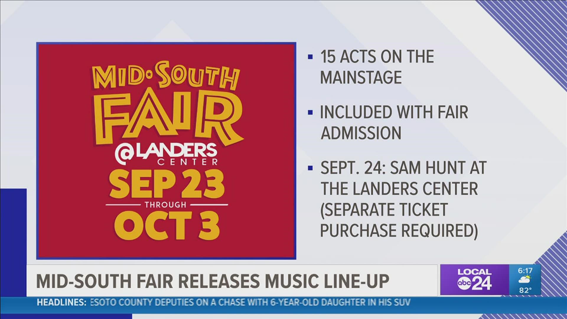 The fair runs September 23, 2021 through October 3, 2021 at the Landers Center in Southaven, Mississippi.
