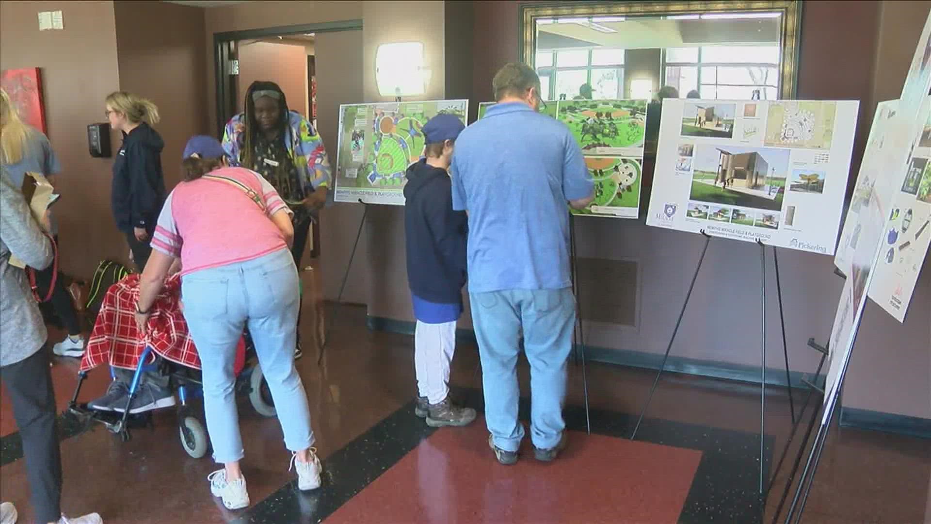 The park is designed to allow everyone to take part, even for games that might be difficult for anyone in a wheelchair or with special needs to play.