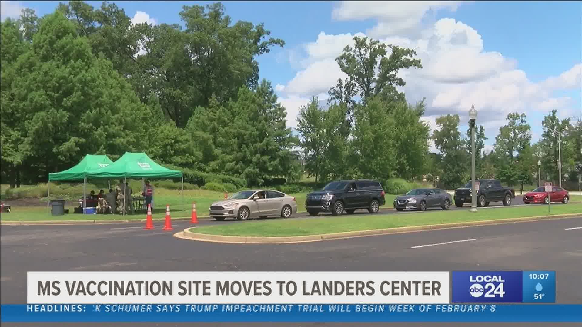 COVID vaccinations move to the Landers Center in DeSoto County