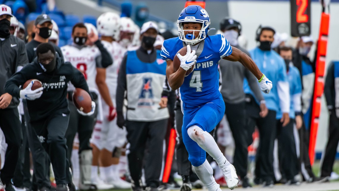 Memphis Tigers wide receiver Calvin Austin grinded from walk-on to  first-team All-AAC at his hometown school, College Football