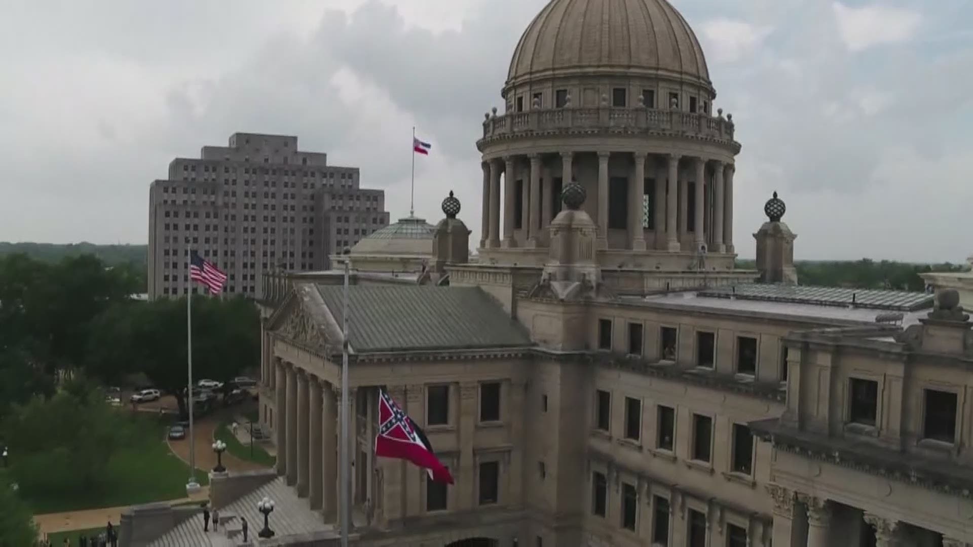 Mississippi officials are having a ceremony to relegate the former state flag to history.