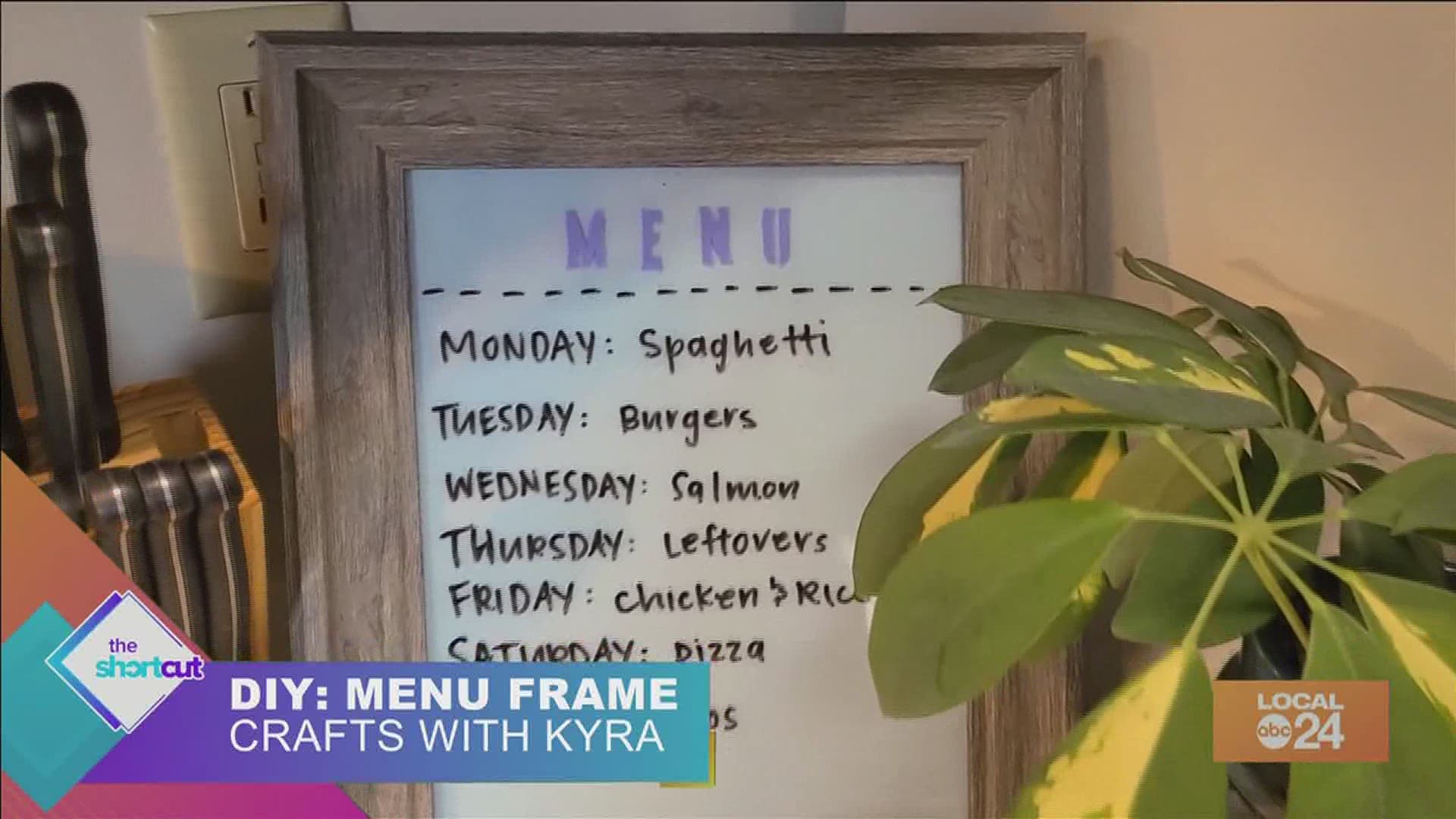 Easy to make and practical to utilize, Kyra Black's make-a-menu frame craft is guaranteed to help you plan out your meals ahead of time! Only on "The Shortcut!"
