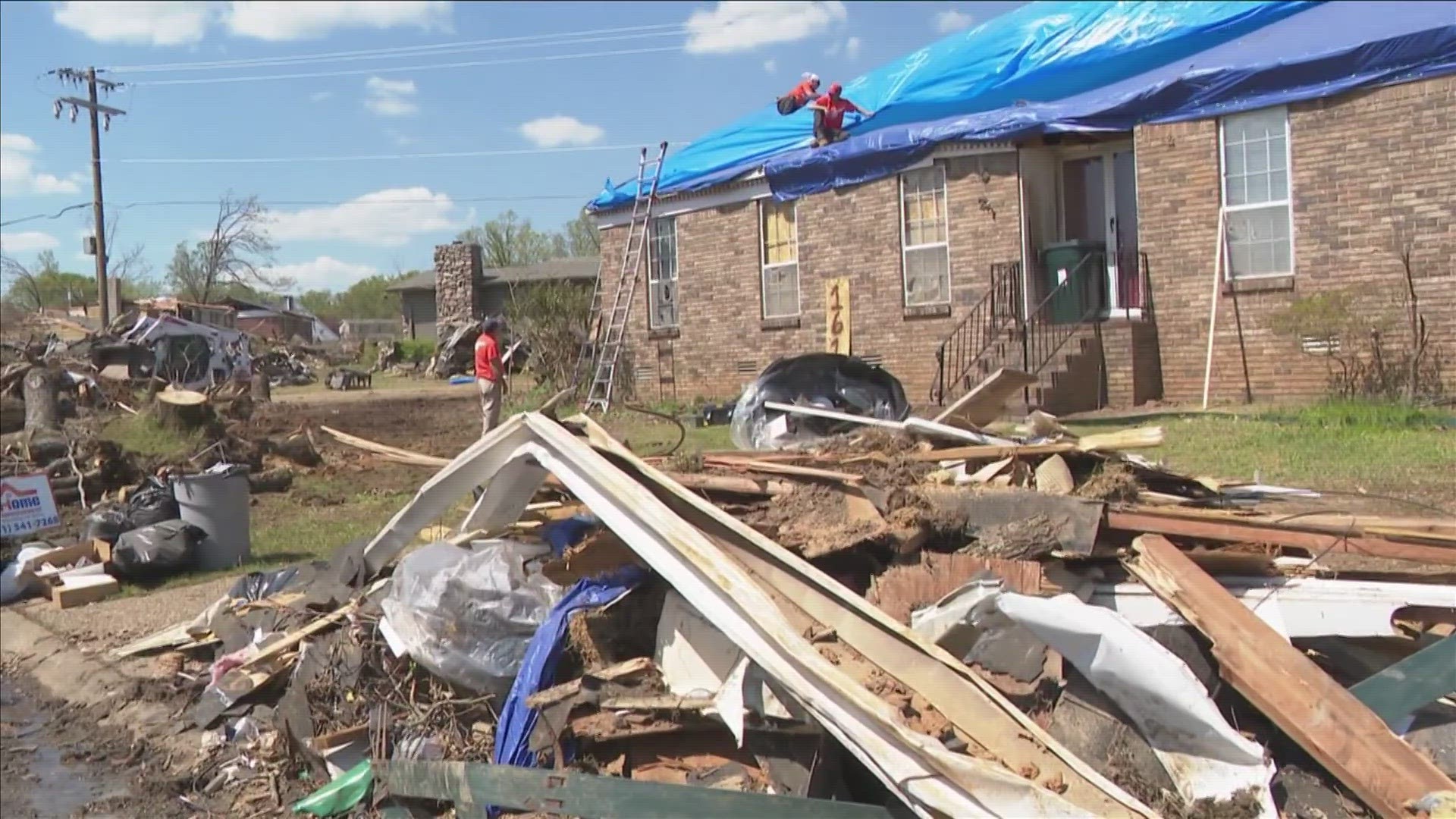 After a string of deadly storms on March 31, the Covington community is still recovering with the help of federal relief and volunteer efforts.