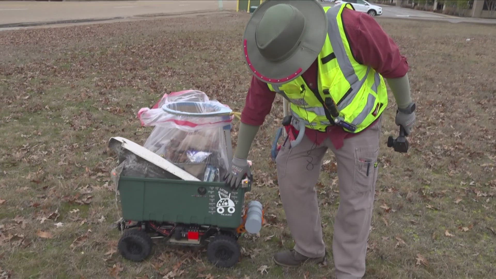 The creator of the remote-controlled robots, called Litter Buggies, gained a massive social media following from his cleanup efforts.