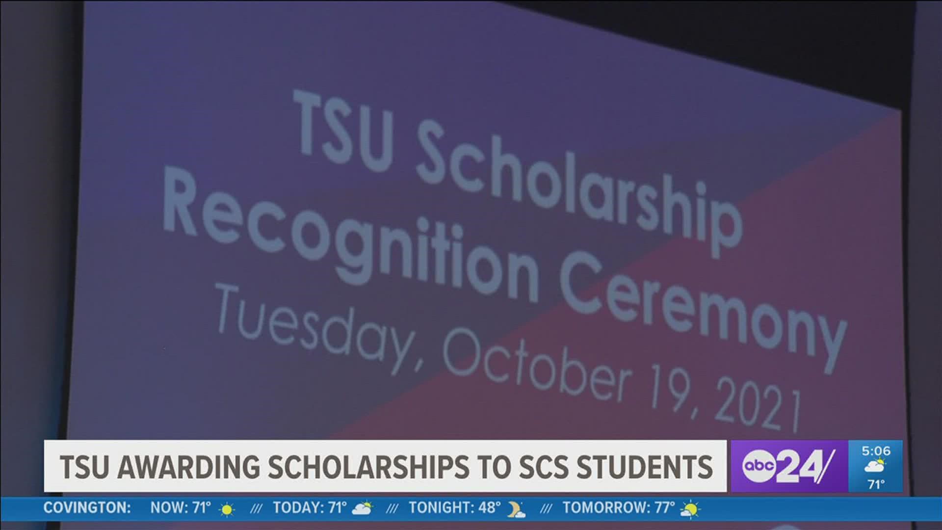 TSU is awarding the SCS students full or partial scholarships as part of a partnership with the district.
