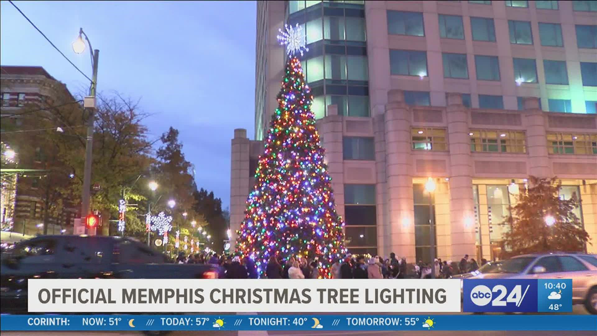 Christmas made its way downtown with the annual Tree Lighting