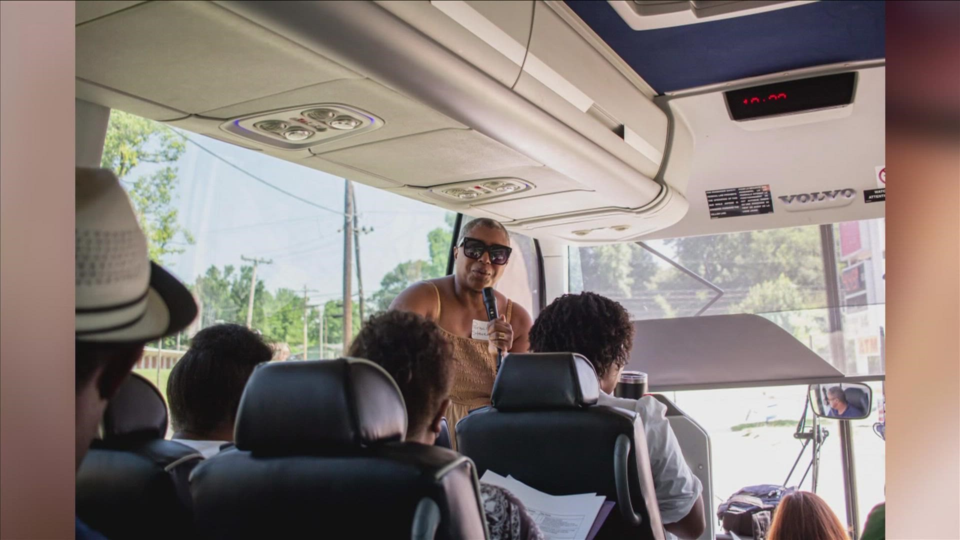 Leaders in the Frayser Community took a tour of Frayser and offered history about the area to the tour group.