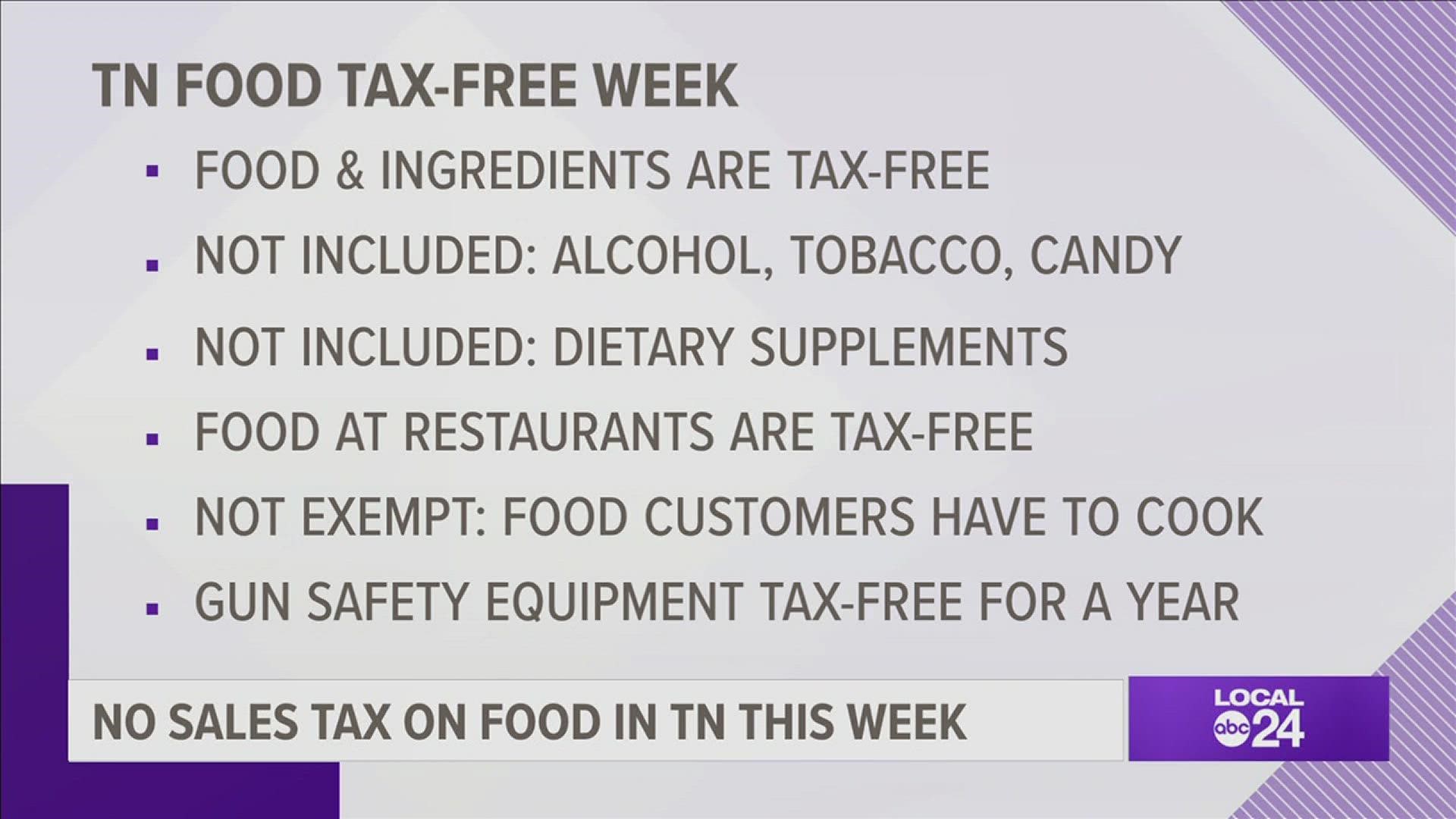 TN has its firstever tax free week on food