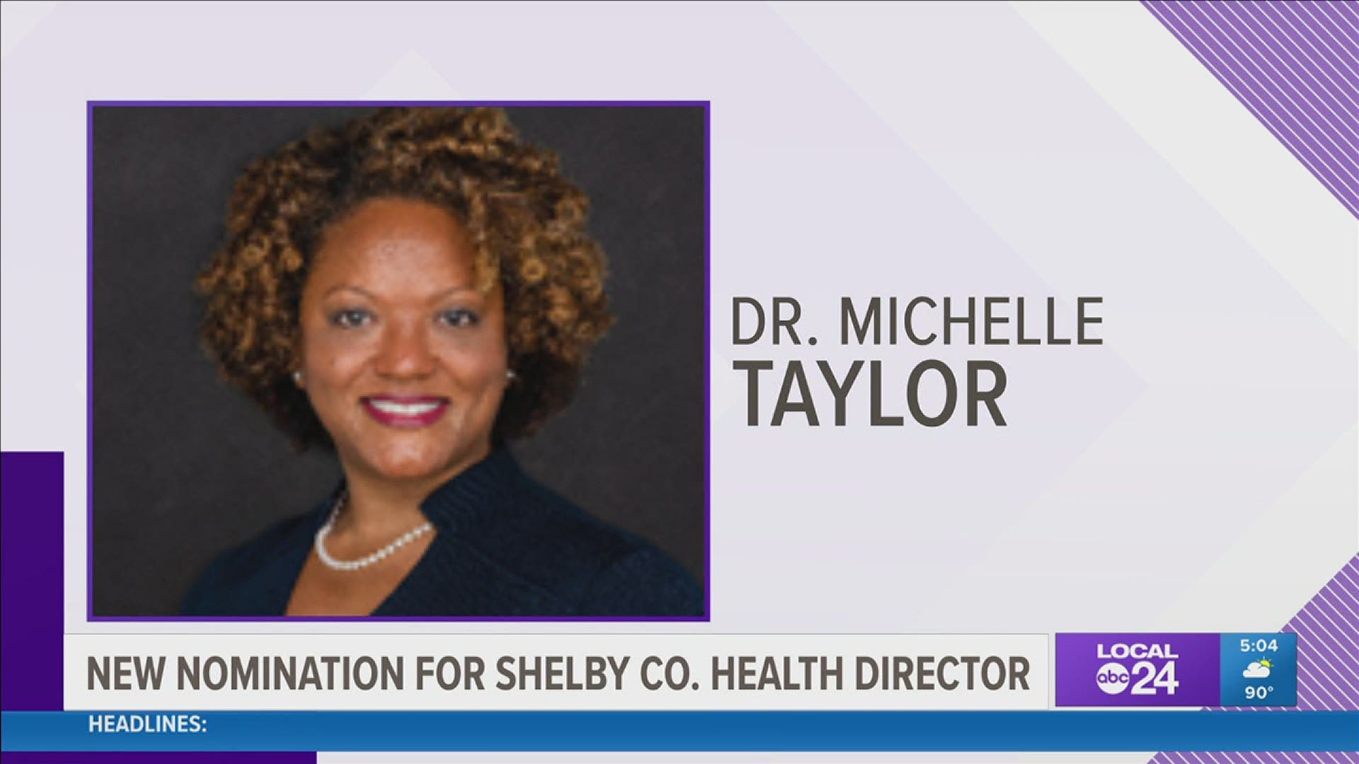 Shelby County Mayor Lee Harris has nominated Dr. Michelle Taylor to be the next director of the Shelby County Health Department.