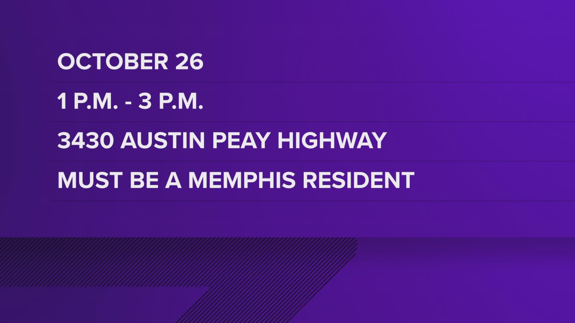 One wheel lock per car will be provided while supplies last to any Memphis resident that goes to the giveaway.