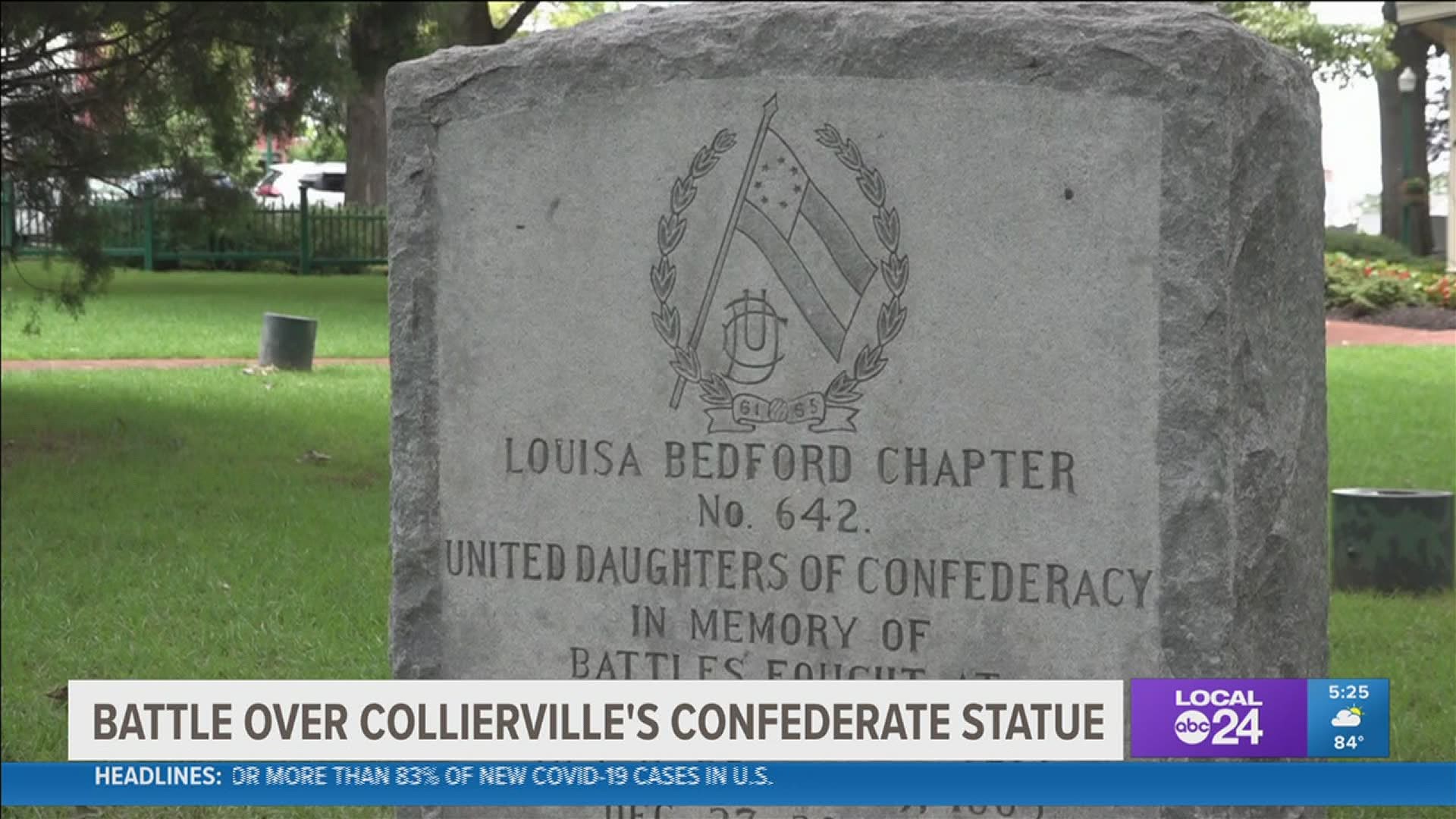 The granite marker identifies the site as Confederate Park, but town leaders took care of that in 2017 by officially naming it Town Square Park.