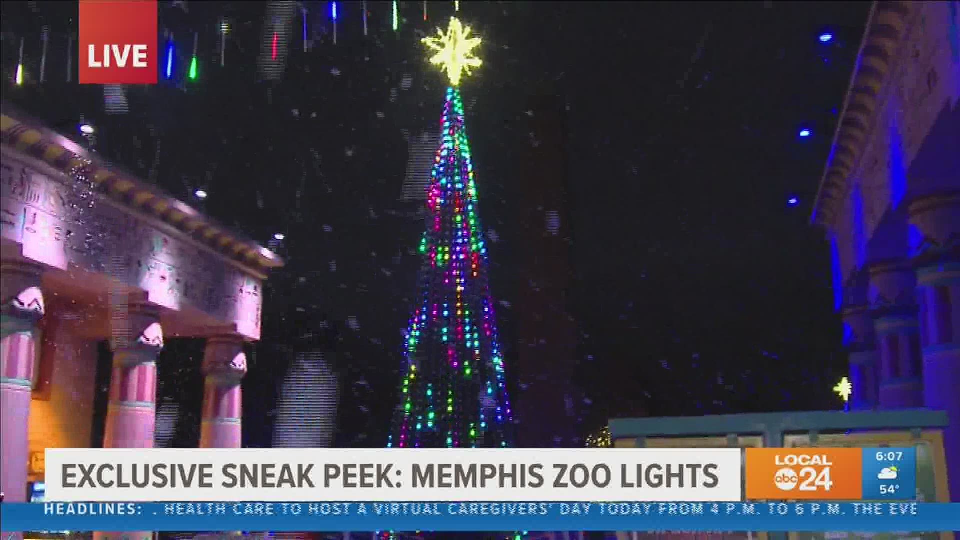 More than a million lights make up the annual Zoo Lights display at the Memphis Zoo
