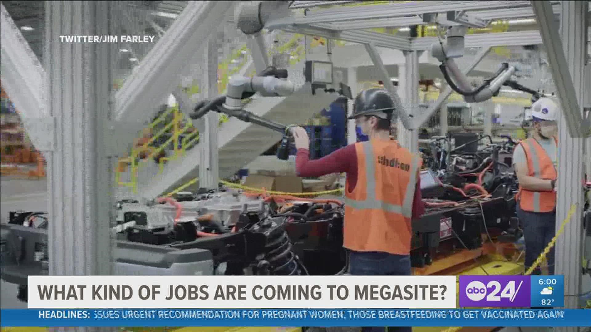 About 6,000 jobs connected to the battery and electric vehicle assembly facilities are expected.