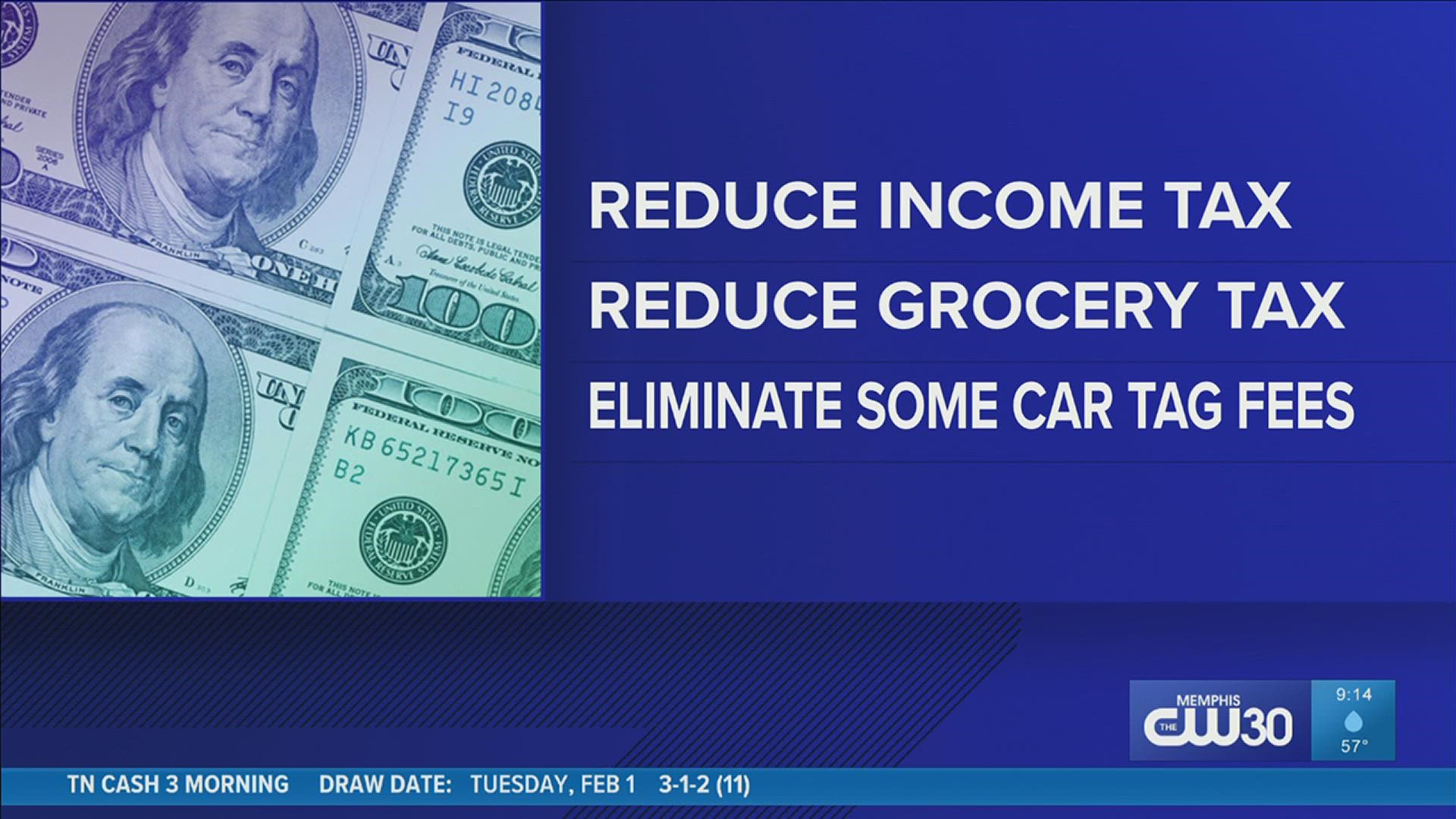 The plan would reduce the income tax, but it would not eliminate that tax as House leaders are proposing.