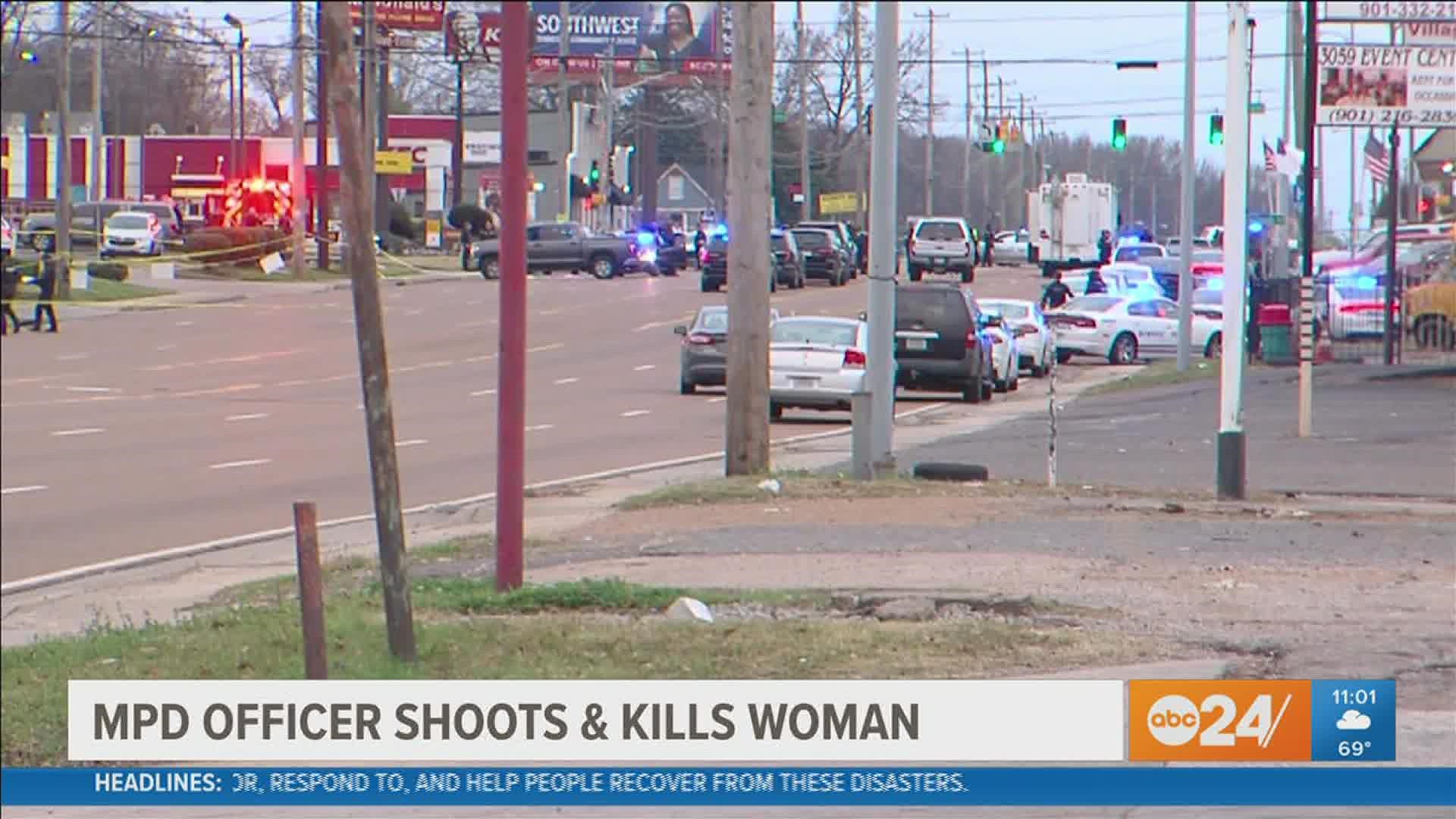 The Tennessee Bureau of Investigation was called in to investigate as Memphis Police said a woman was shot and killed by an officer.