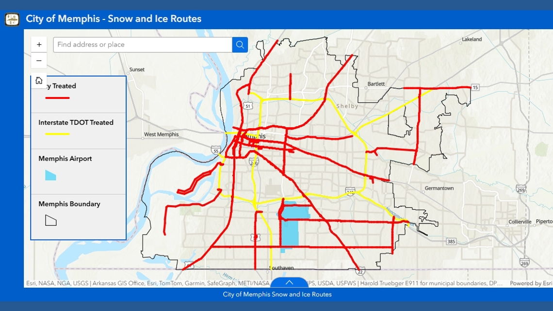 Which roads will crews clear in Memphis for the upcoming winter weather? Check this map to find out