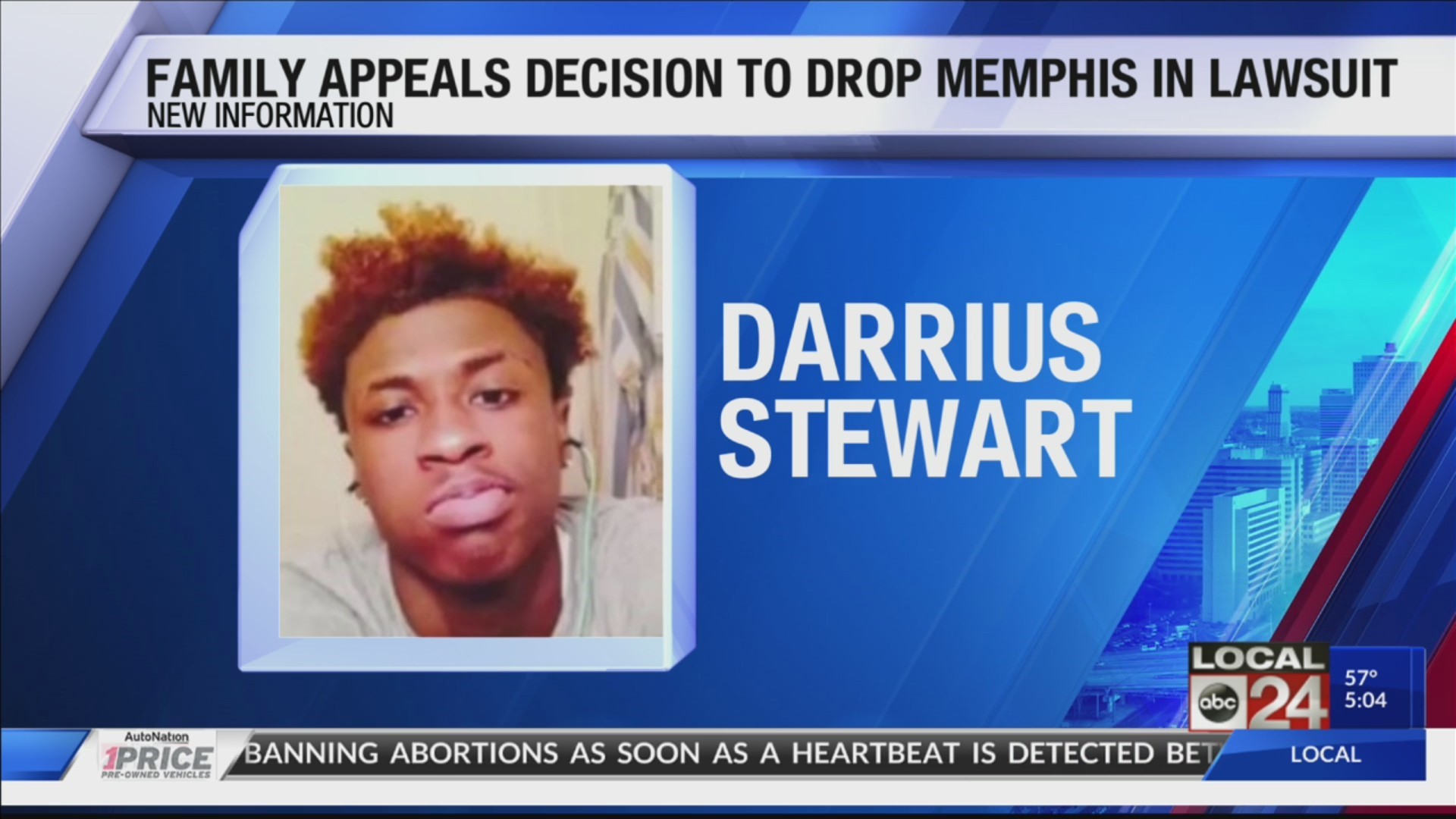 Darrius Stewart's Family Appeals Ruling Dismissing City Of Memphis In Federal Lawsuit