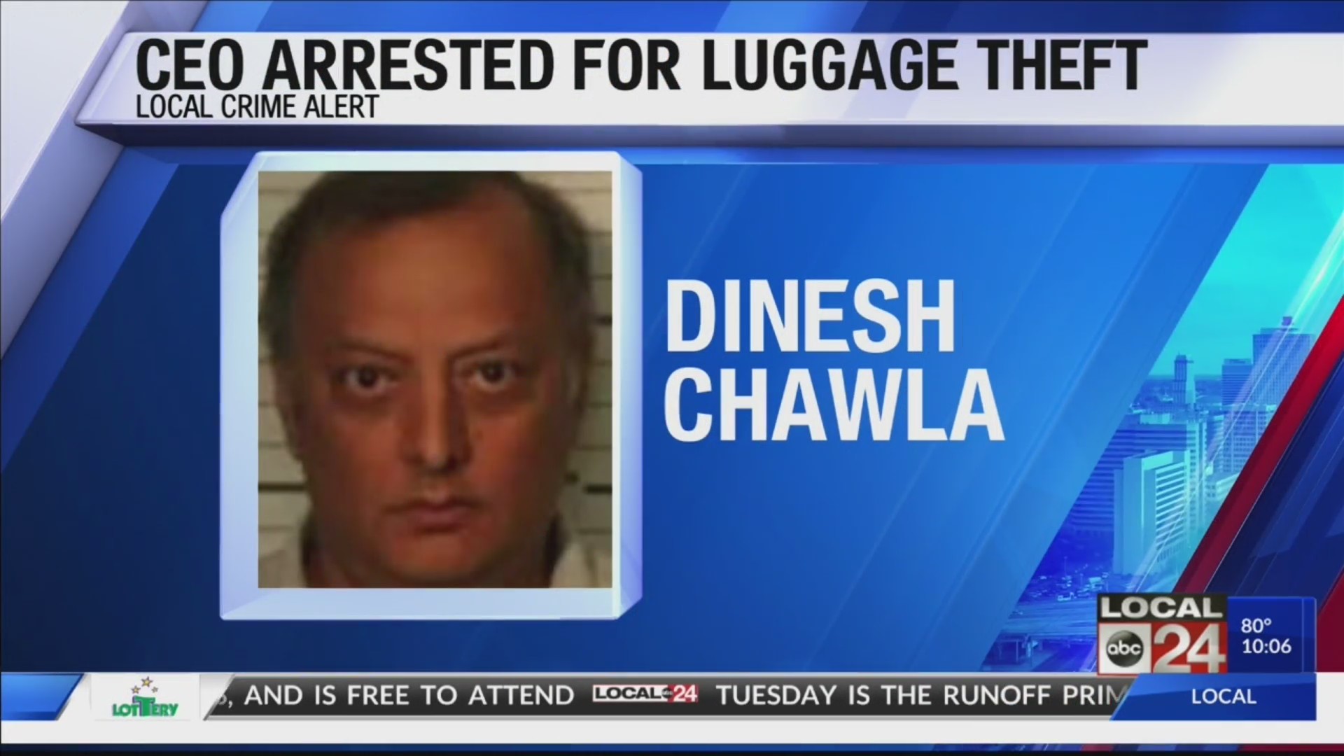 ceo arrested for stealing luggage