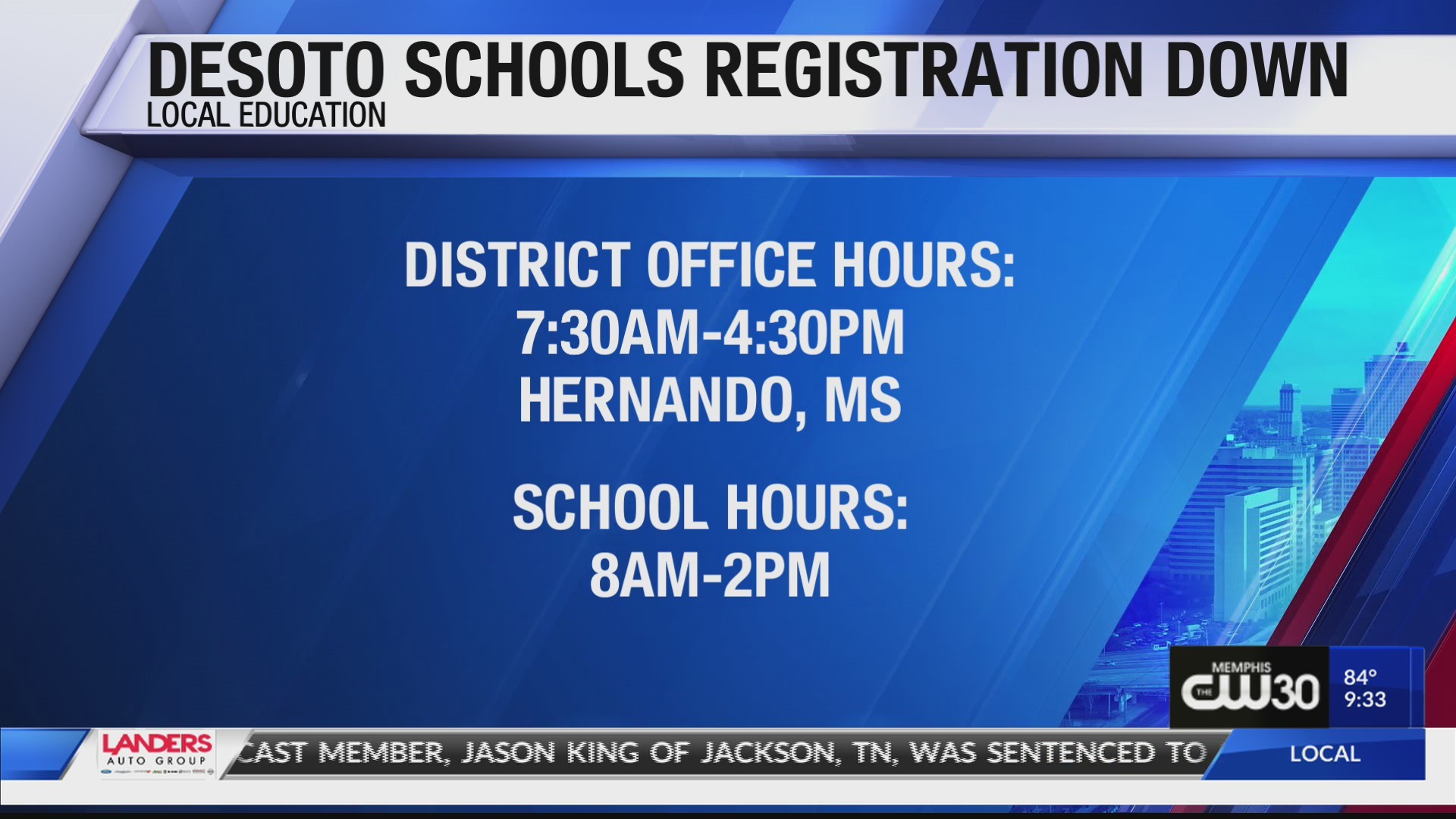 DeSoto County Schools urge parents to register their children for the upcoming school year